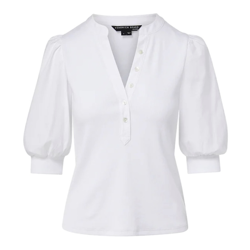 Veronica beard Coralee top in white